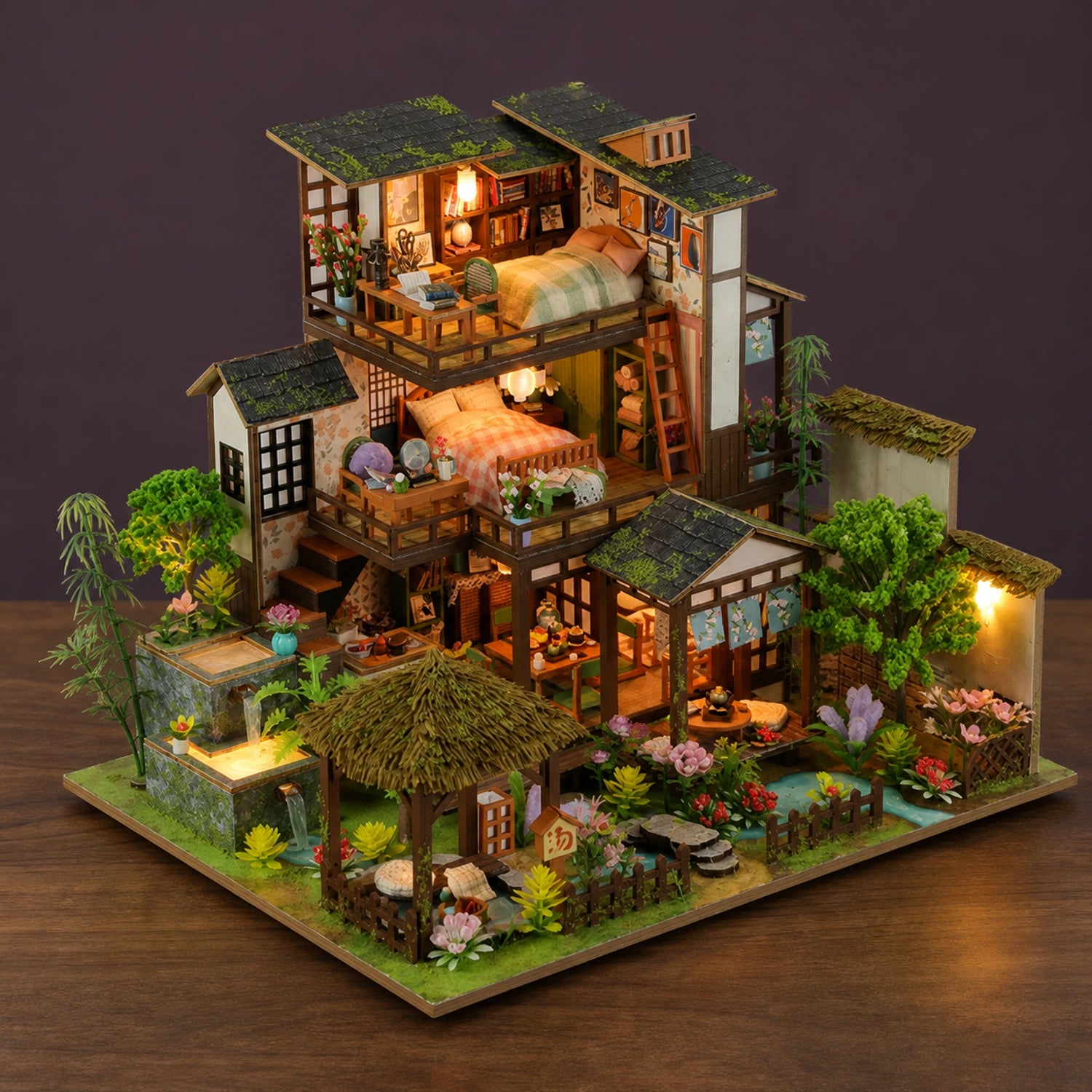 BysageCraft Bamboo Spring Retreat Miniature House Kit 2