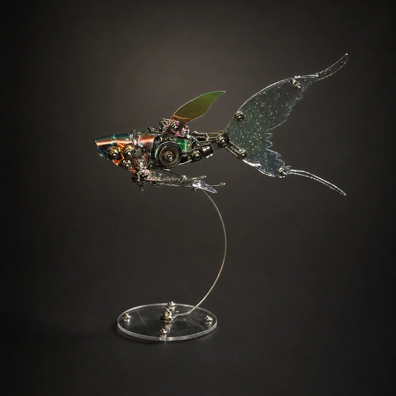 BysageCraft Butterfly Wing Flying Fish Metal Model Kit for Iridescent Mechanical Display 1