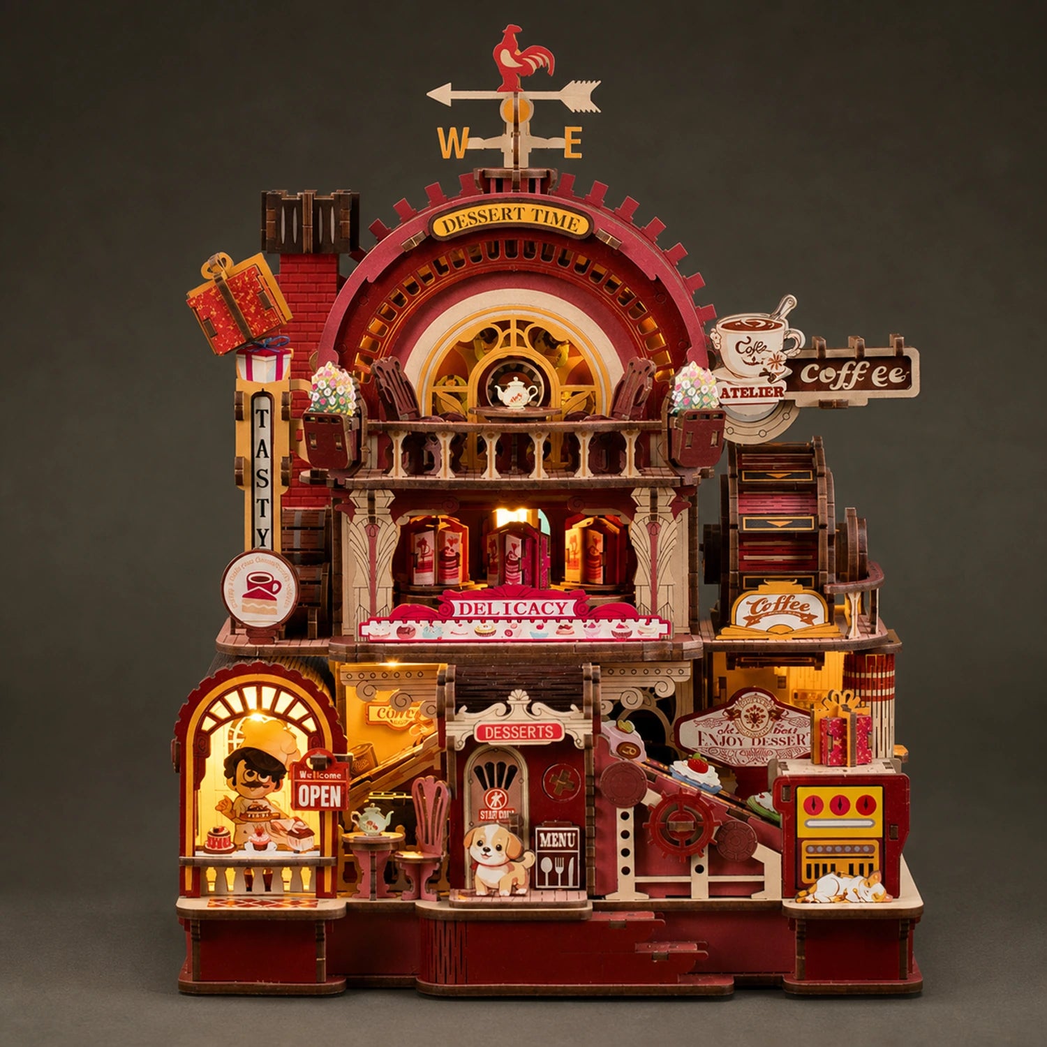 BysageCraft Dessert Time Music Box Wooden Puzzle Kit 1
