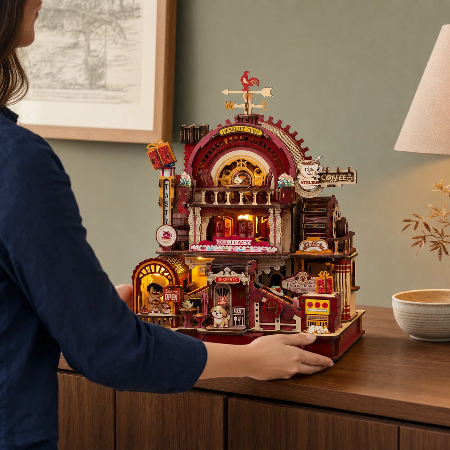 BysageCraft Dessert Time Music Box Wooden Puzzle Kit 10