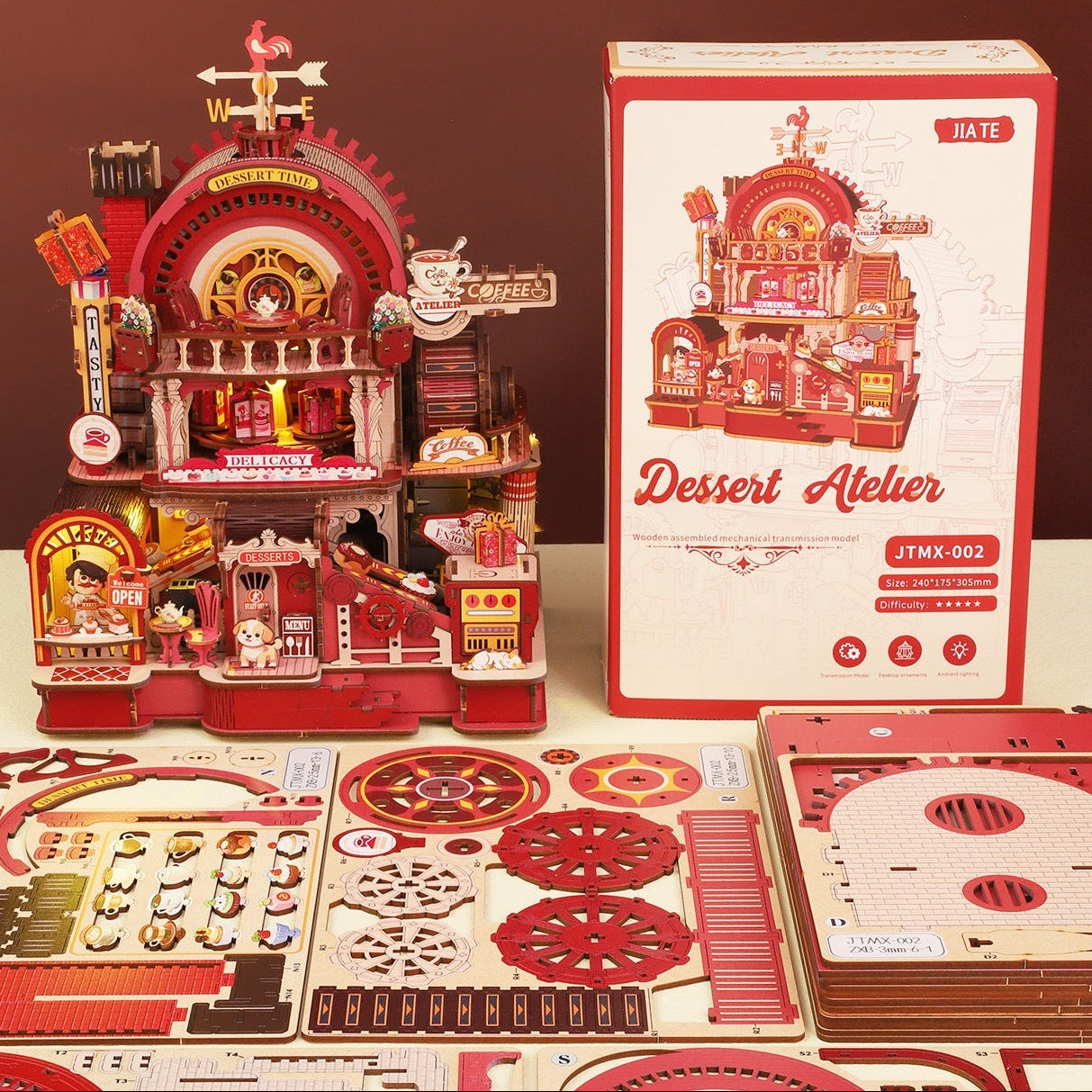 BysageCraft Dessert Time Music Box Wooden Puzzle Kit 2