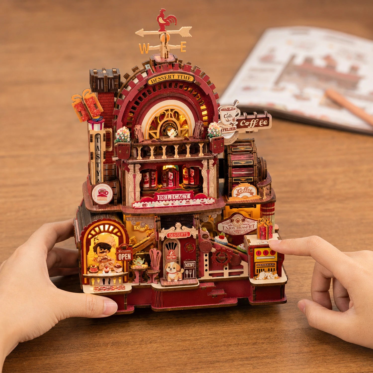 BysageCraft Dessert Time Music Box Wooden Puzzle Kit 8