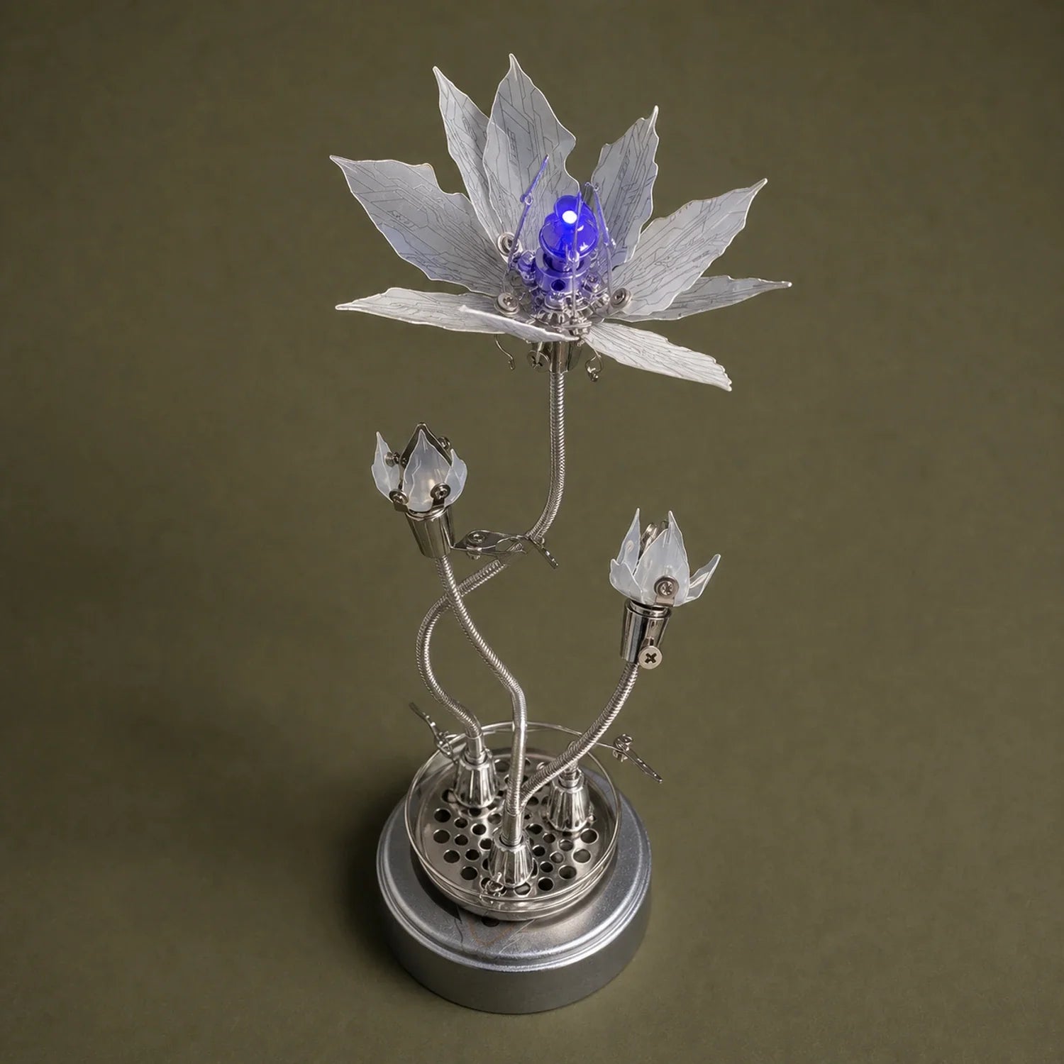 BysageCraft Mechanical Lycoris Metal Model Kit for Illuminated Kinetic Flower Sculpture 10