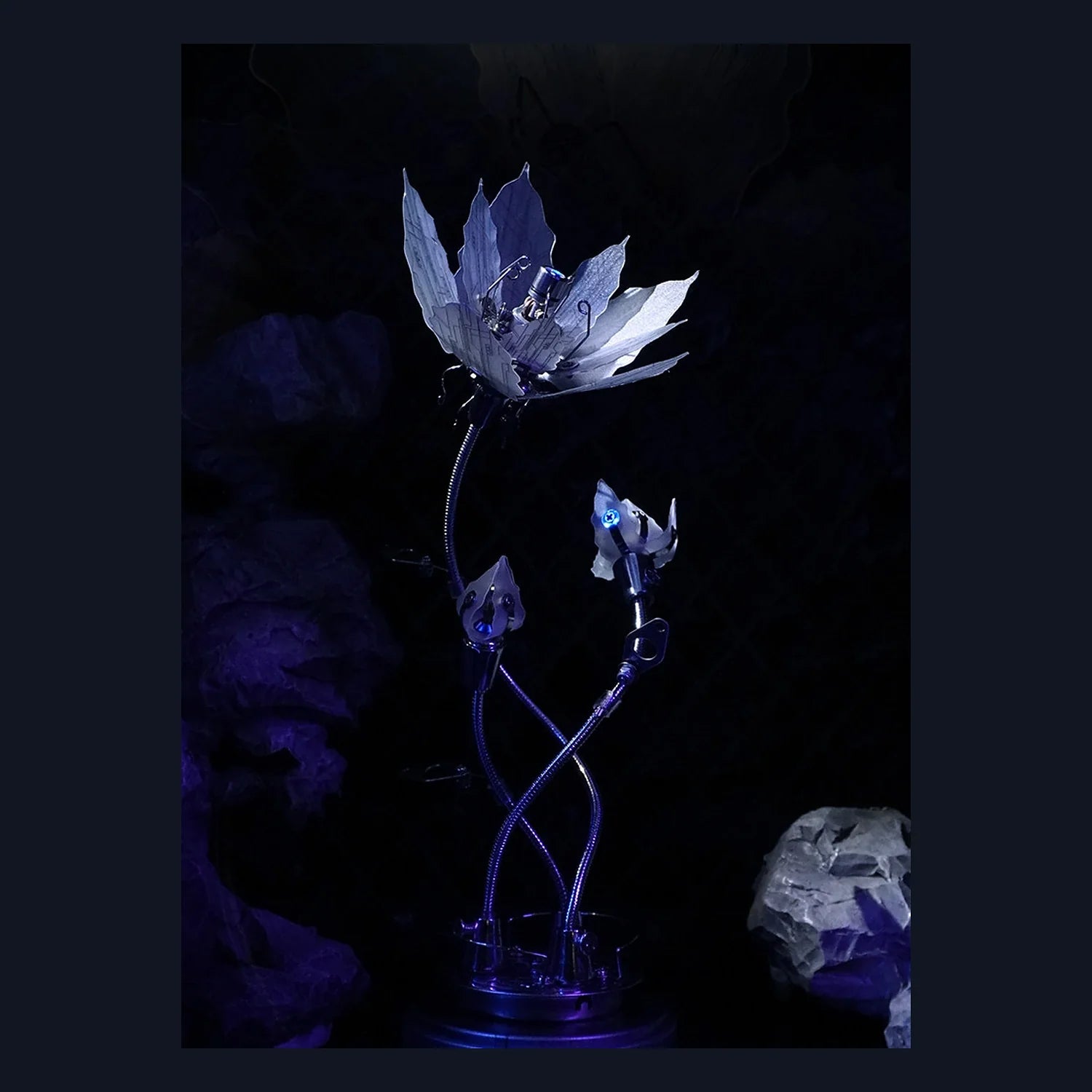 BysageCraft Mechanical Lycoris Metal Model Kit for Illuminated Kinetic Flower Sculpture 3