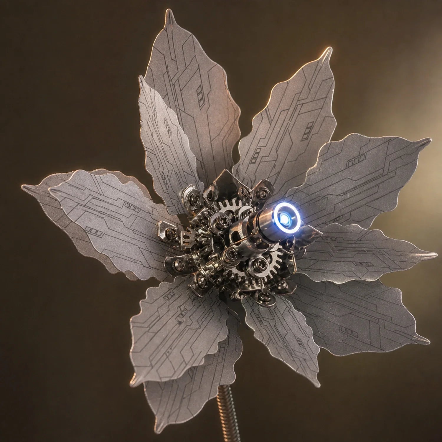 BysageCraft Mechanical Lycoris Metal Model Kit for Illuminated Kinetic Flower Sculpture 4