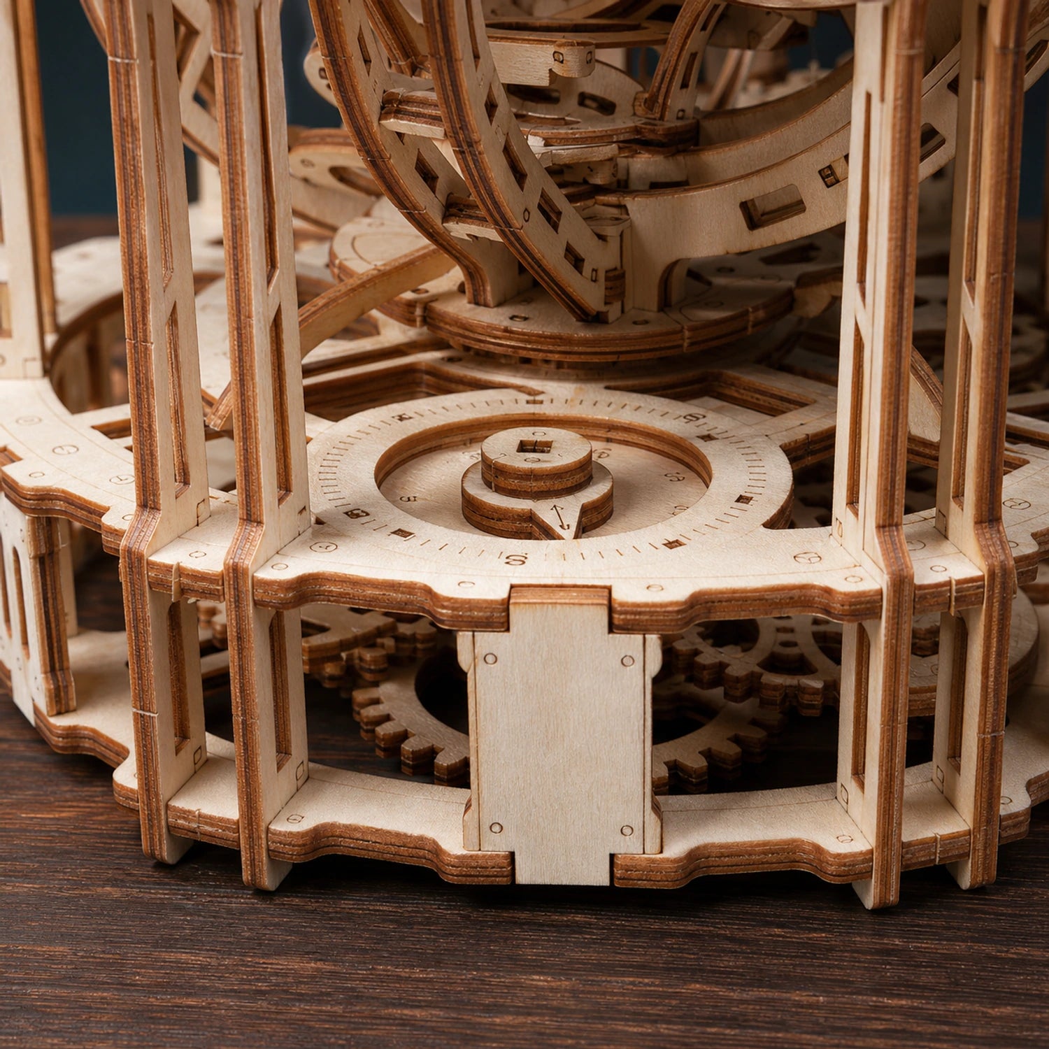 BysageCraft Tourbillon Timer 3D Wooden Puzzle Kit 5