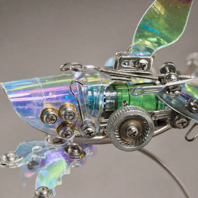 Butterfly Wing Flying Fish Metal Model Kit for Iridescent Mechanical Display