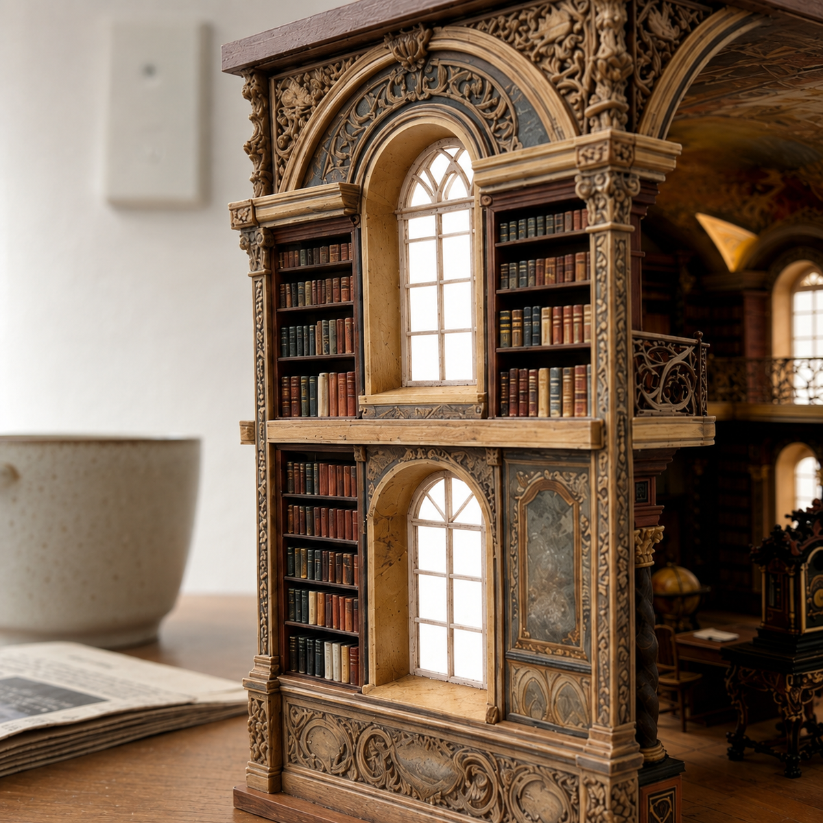 Baroque Library DIY Book Nook Miniature Kit