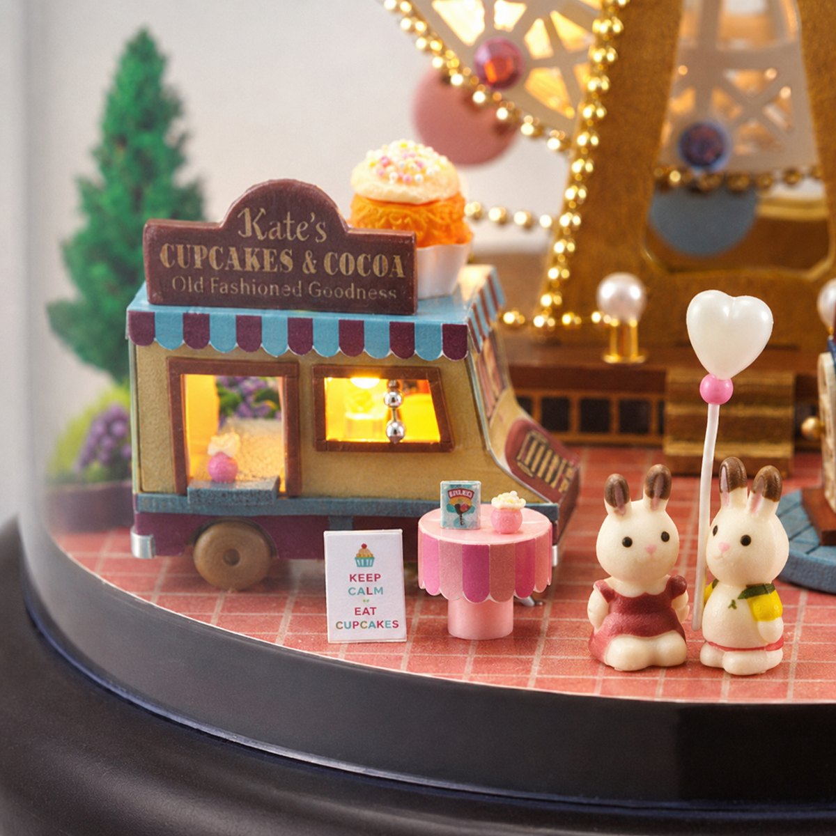 Carnival Ferris Wheel Bakery DIY Miniature House Kit