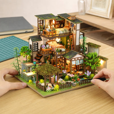 BysageCraft Bamboo Spring Retreat Miniature House Kit 5
