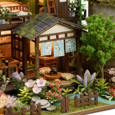 BysageCraft Bamboo Spring Retreat Miniature House Kit 7