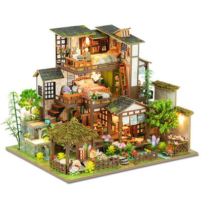 BysageCraft Bamboo Spring Retreat Miniature House Kit 9