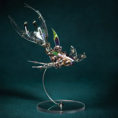 BysageCraft Butterfly Wing Flying Fish Metal Model Kit for Iridescent Mechanical Display 2