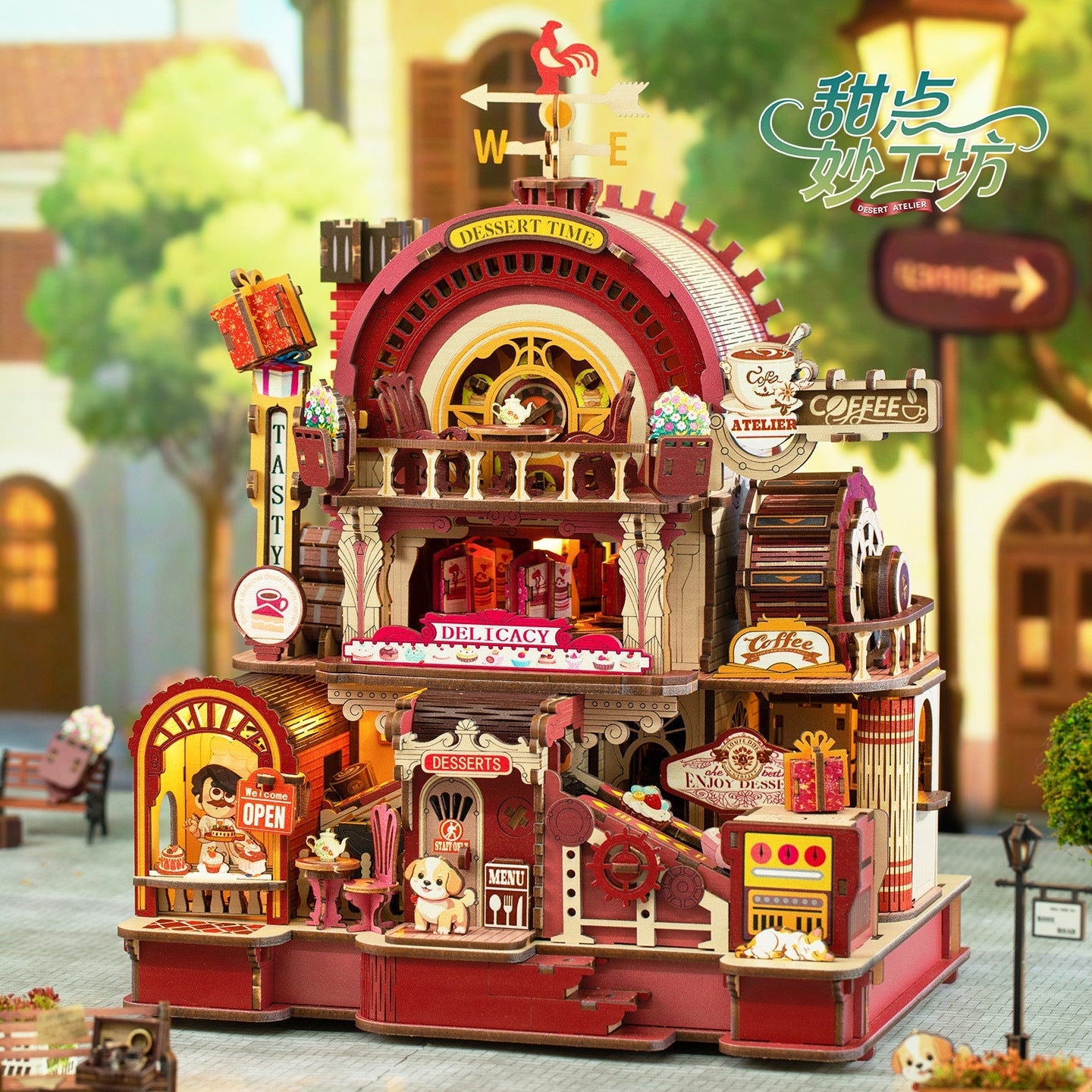 BysageCraft Dessert Time Music Box Wooden Puzzle Kit 3
