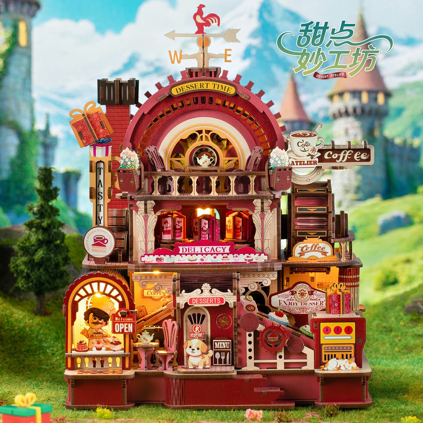BysageCraft Dessert Time Music Box Wooden Puzzle Kit 7
