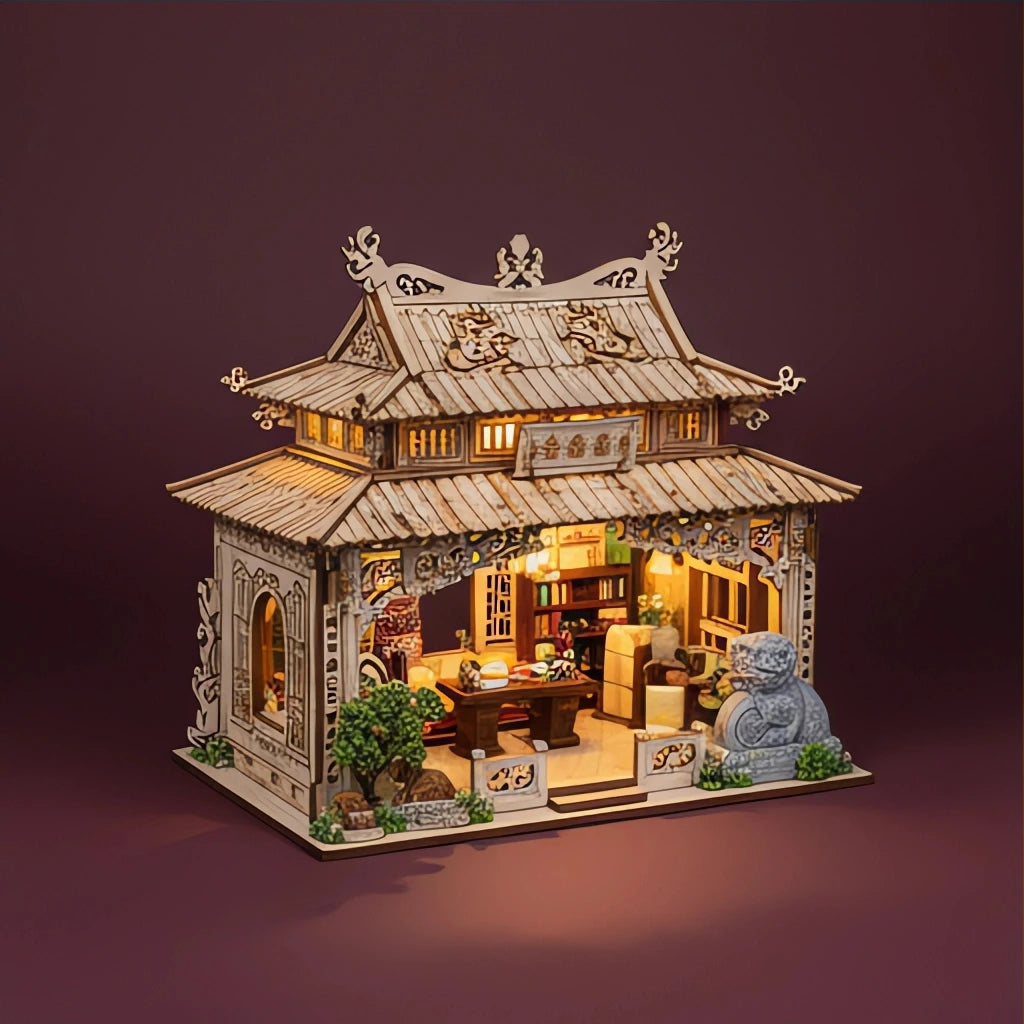 BysageCraft DIY Book Nook  Precious Beast Retreat Wooden Model Kit 2