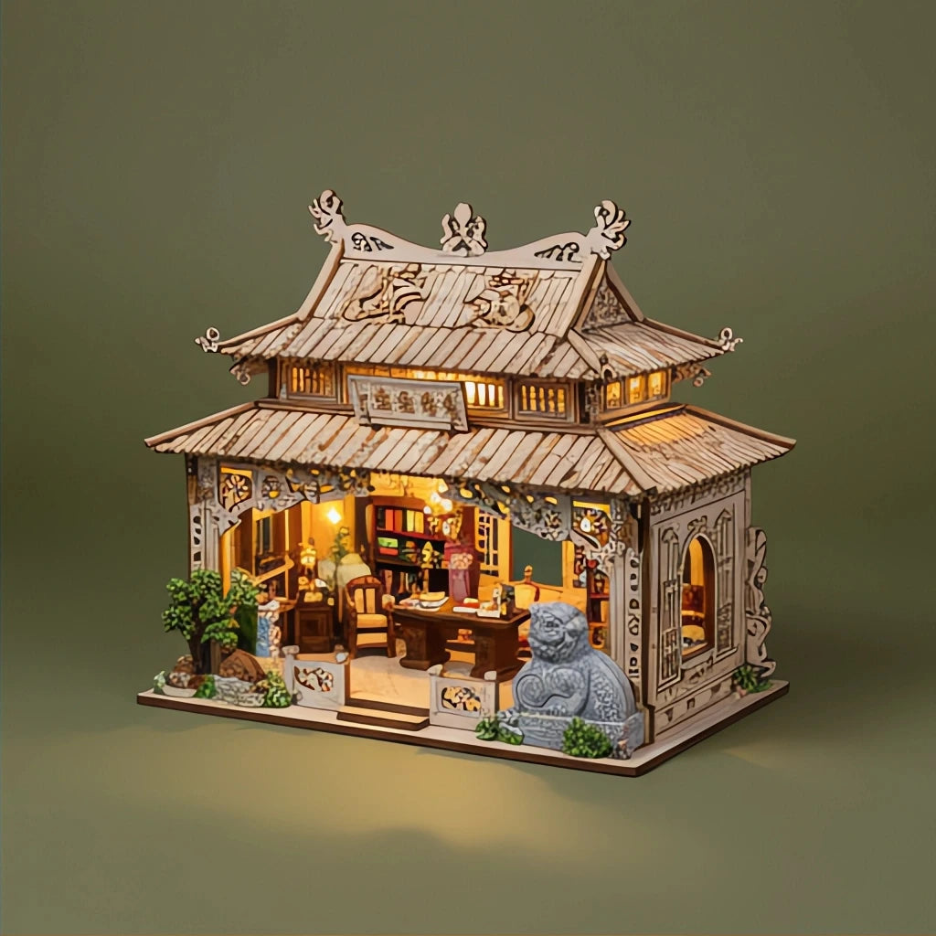 BysageCraft DIY Book Nook  Precious Beast Retreat Wooden Model Kit 3