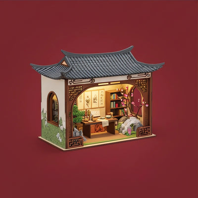 BysageCraft Elegant Song Dynasty Book Nook 3D Miniature House Kit 3