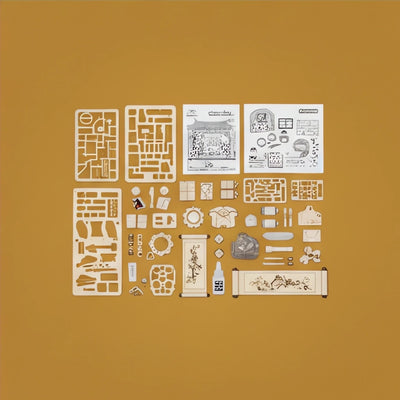 BysageCraft Elegant Song Dynasty Book Nook 3D Miniature House Kit 4