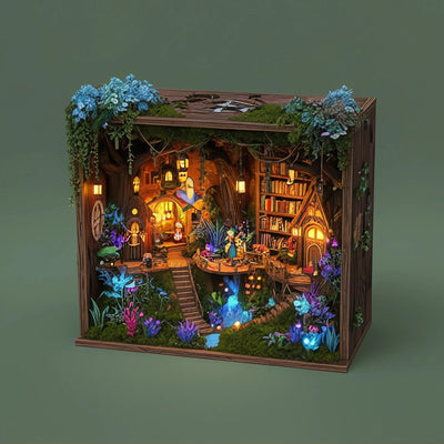 BysageCraft Enchanted Elf Paradise DIY Book Nook Kit 3