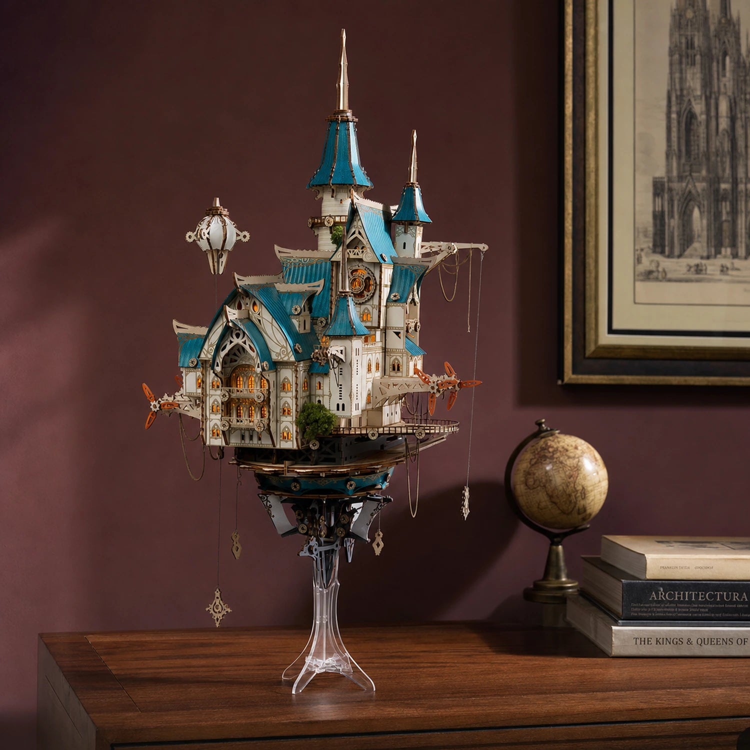 BysageCraft Fantasy Steam Castle 3D Wooden Puzzle Model Kit 3