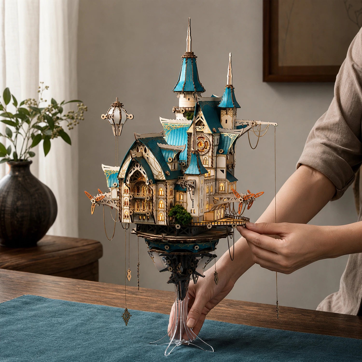 BysageCraft Fantasy Steam Castle 3D Wooden Puzzle Model Kit 4