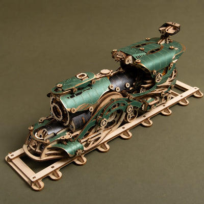 BysageCraft Fantasy Steampunk Train 3D Wooden Puzzle Kit 1