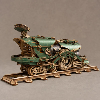 BysageCraft Fantasy Steampunk Train 3D Wooden Puzzle Kit 10