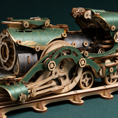 BysageCraft Fantasy Steampunk Train 3D Wooden Puzzle Kit 11