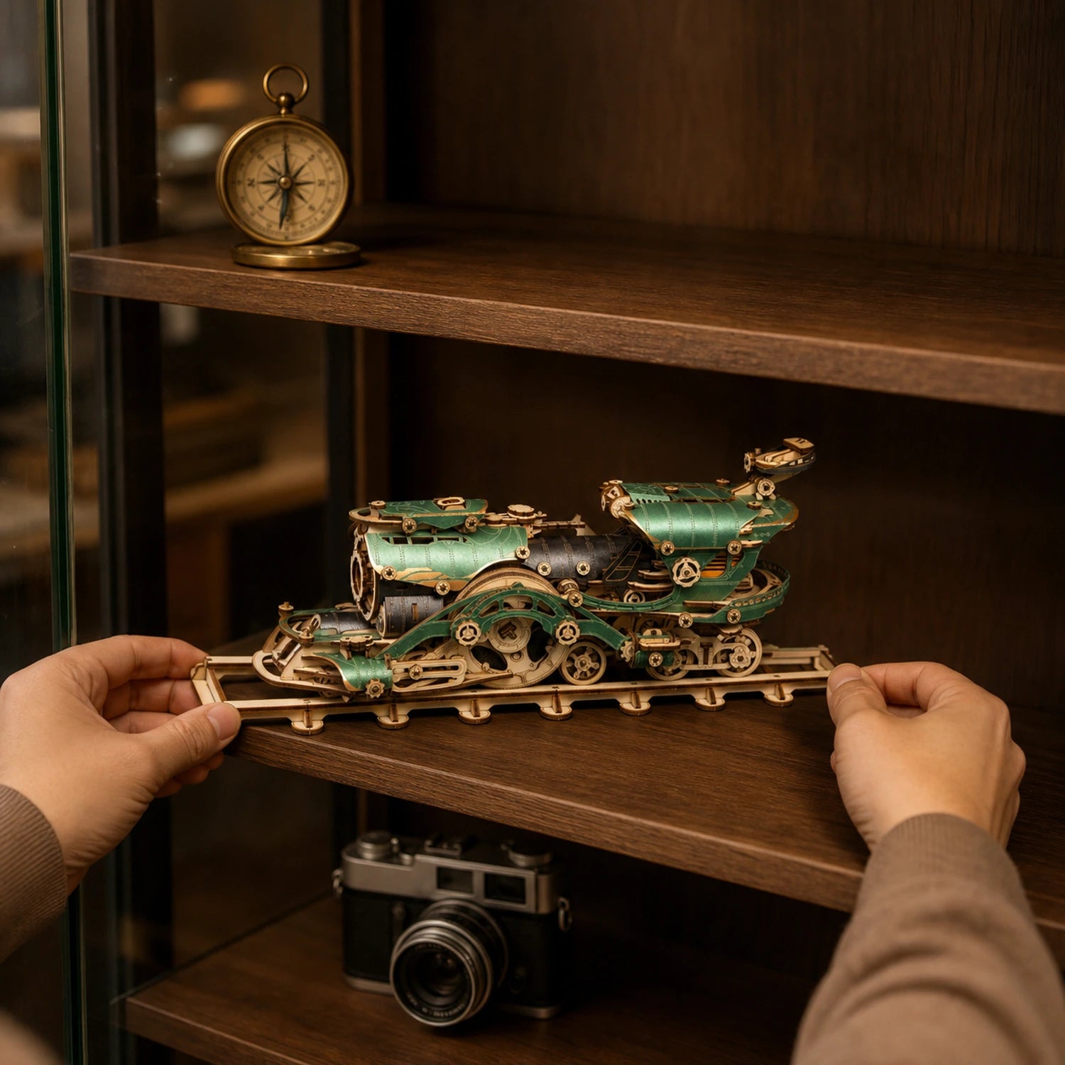 BysageCraft Fantasy Steampunk Train 3D Wooden Puzzle Kit 4