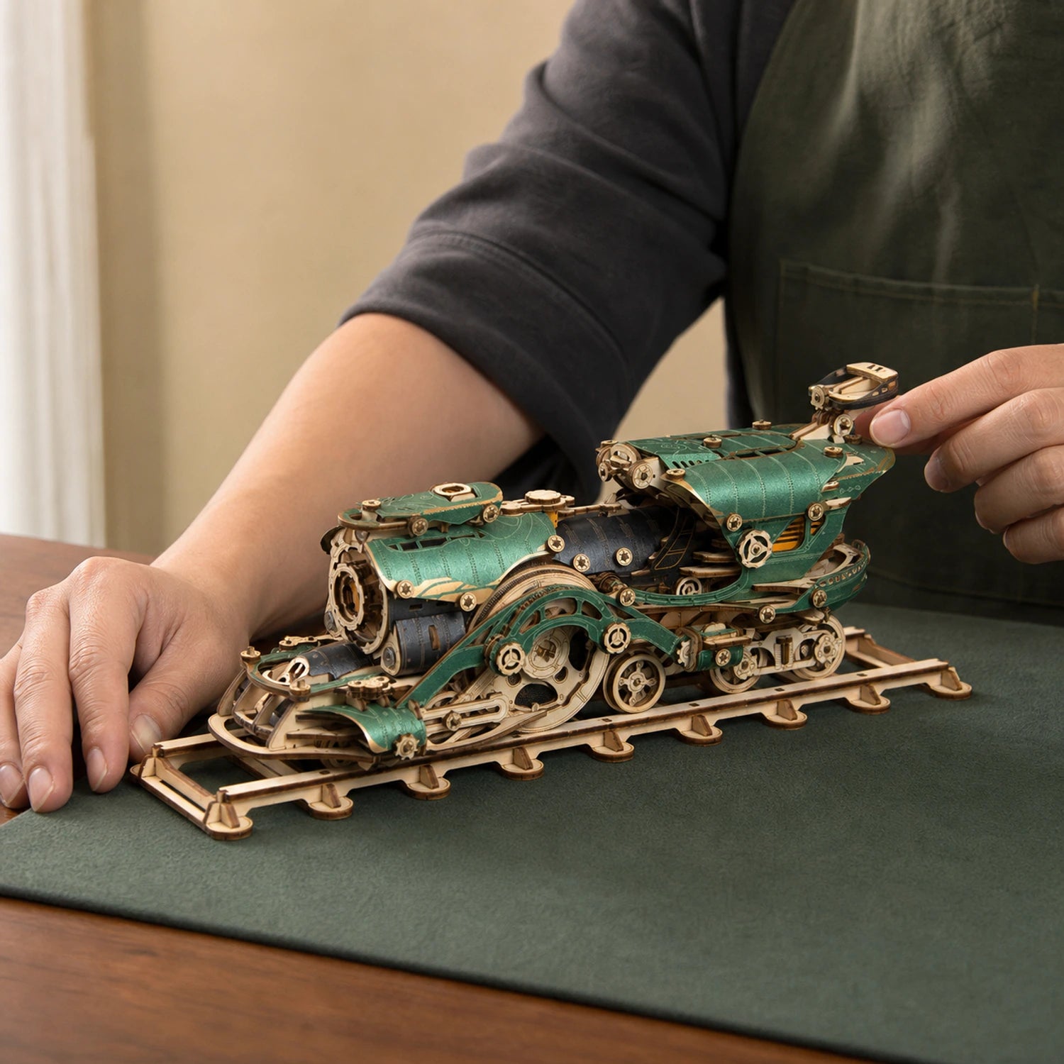 BysageCraft Fantasy Steampunk Train 3D Wooden Puzzle Kit 6