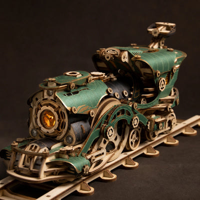 BysageCraft Fantasy Steampunk Train 3D Wooden Puzzle Kit 7