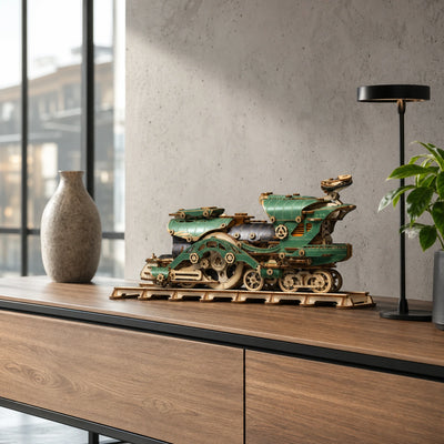BysageCraft Fantasy Steampunk Train 3D Wooden Puzzle Kit 9