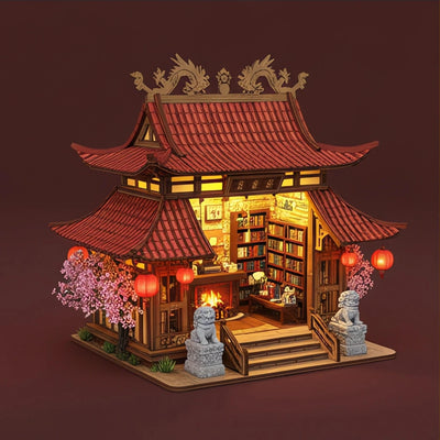 BysageCraft Fiery Retreat Book Nook DIY Model Kit 2