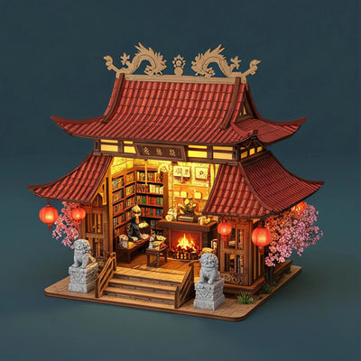 BysageCraft Fiery Retreat Book Nook DIY Model Kit 3