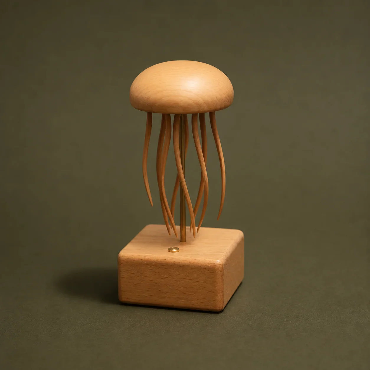 BysageCraft Floating Jellyfish Wooden Kinetic Sculpture Mechanical Tabletop Display 2