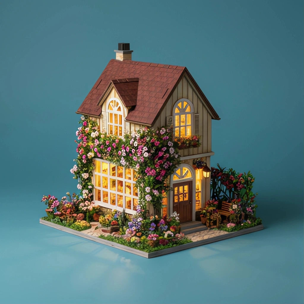 BysageCraft Floral Serenade DIY 3D Miniature House Kit 1