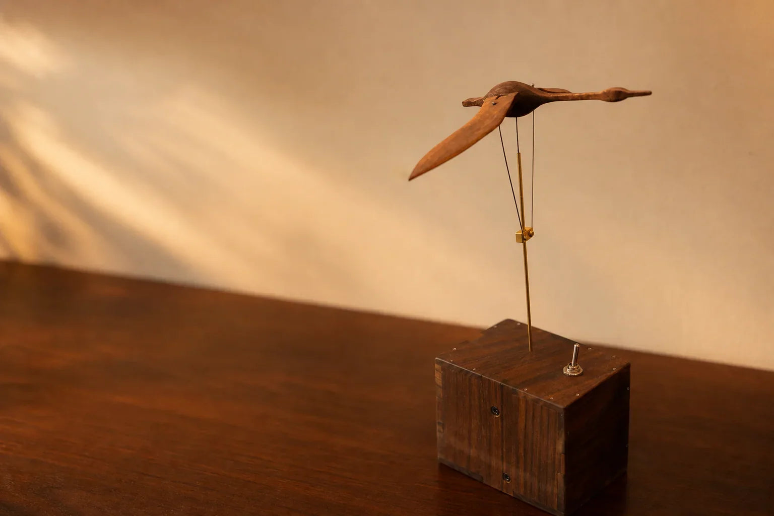 BysageCraft Flying Swan Wooden Kinetic Sculpture  Mechanical Tabletop Display 11