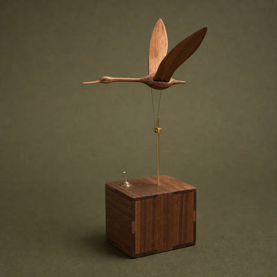 BysageCraft Flying Swan Wooden Kinetic Sculpture  Mechanical Tabletop Display 2