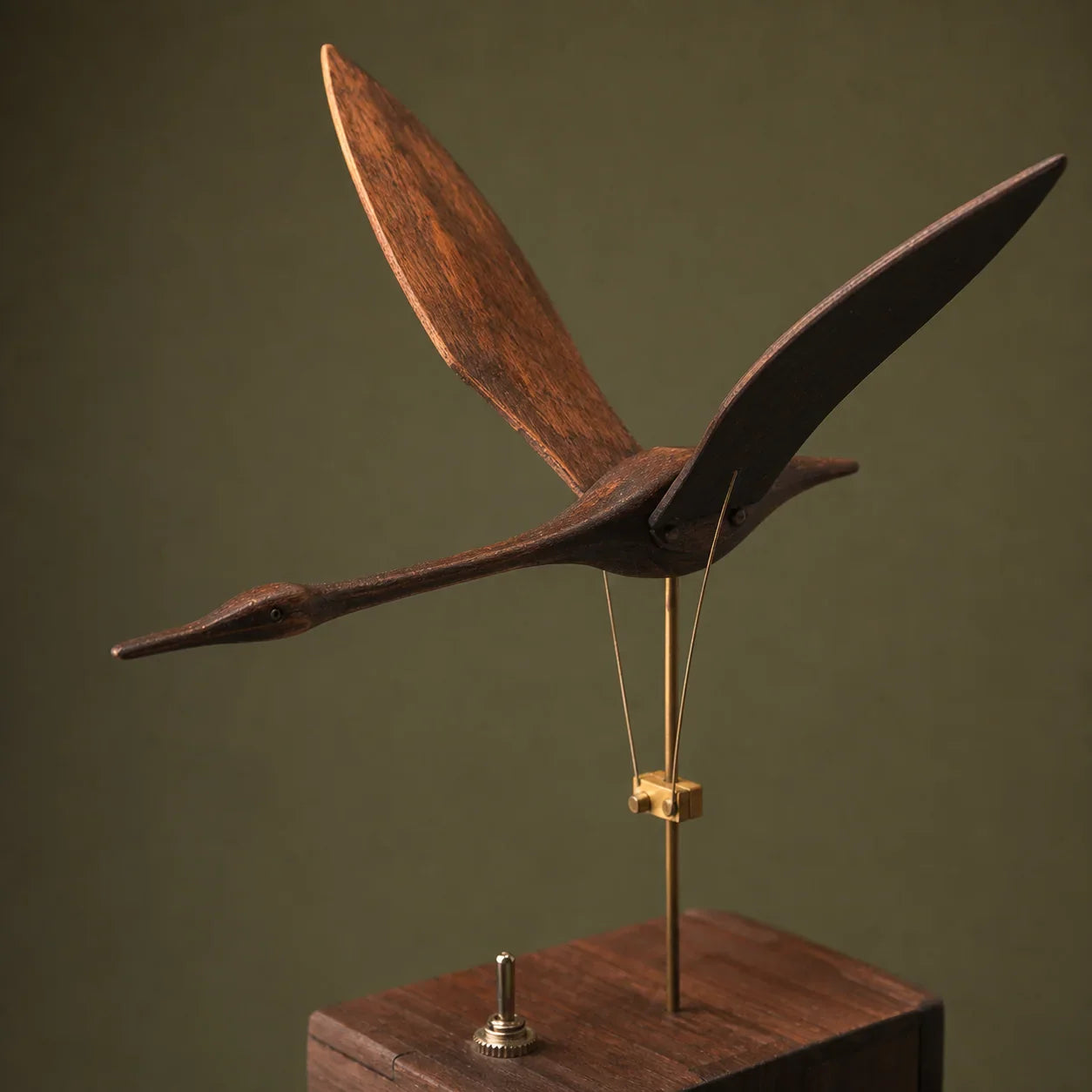 BysageCraft Flying Swan Wooden Kinetic Sculpture  Mechanical Tabletop Display 5