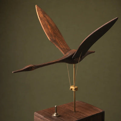 BysageCraft Flying Swan Wooden Kinetic Sculpture  Mechanical Tabletop Display 5