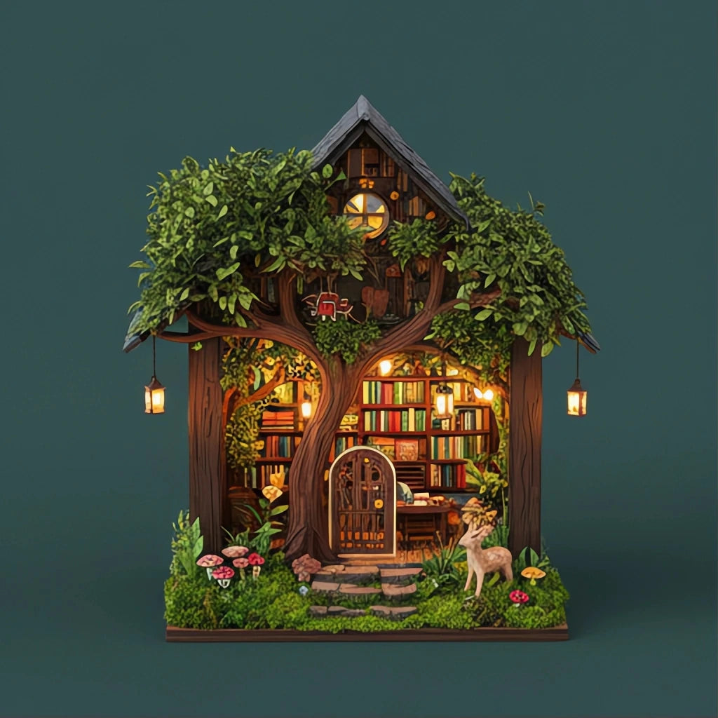 BysageCraft Forest's Grace Book Nook DIY Kit 1