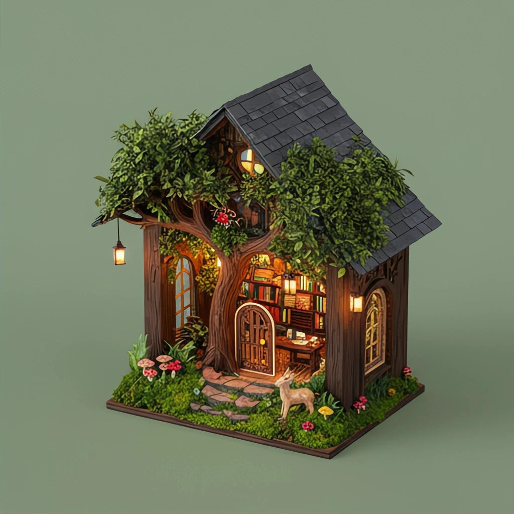 BysageCraft Forest's Grace Book Nook DIY Kit 2