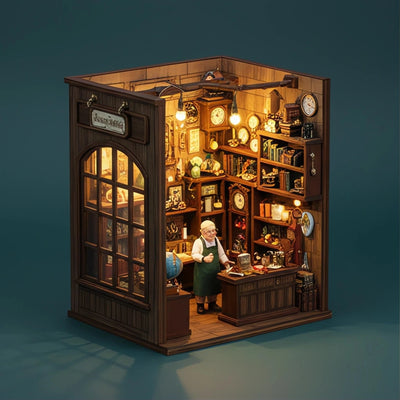 BysageCraft Grandpa's Antique Shop DIY Book Nook Kit 1
