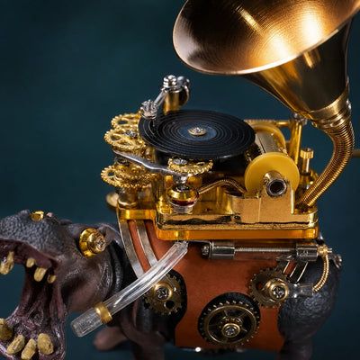 BysageCraft Hippo Musician Metal Model Kit for Hand Crank Mechanical Music Box 7