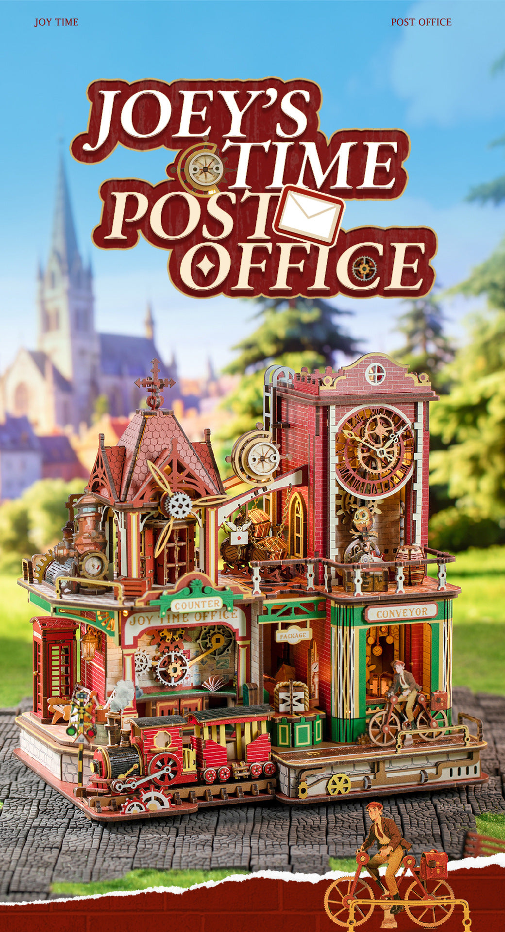 BysageCraft Joey Time Post Office Wooden 3D Puzzle Kit 14