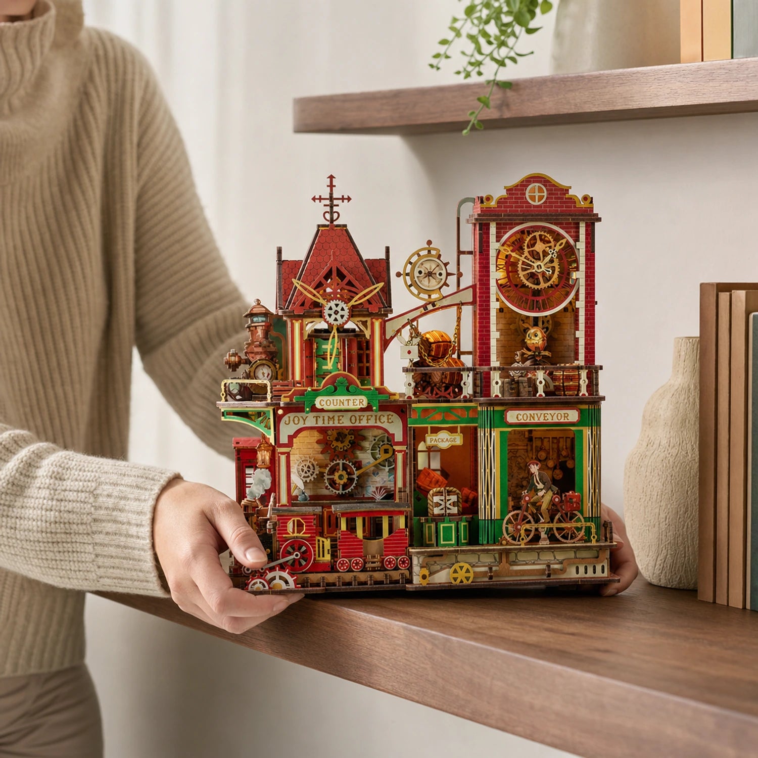 BysageCraft Joey Time Post Office Wooden 3D Puzzle Kit 5