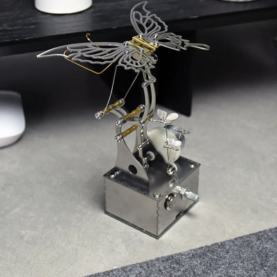 BysageCraft Mechanical Butterfly Metal Kinetic Sculpture for Interactive Desktop Display 10