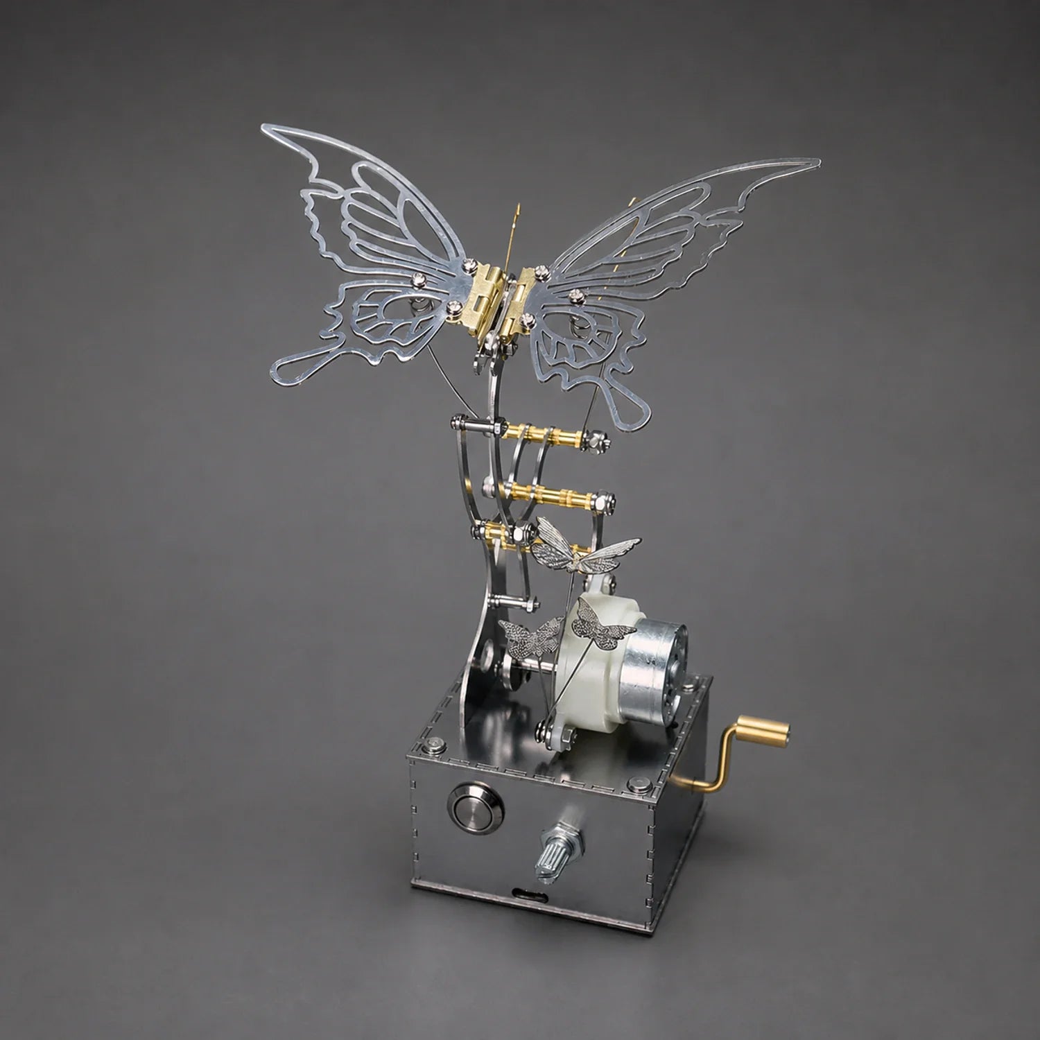 BysageCraft Mechanical Butterfly Metal Kinetic Sculpture for Interactive Desktop Display 11