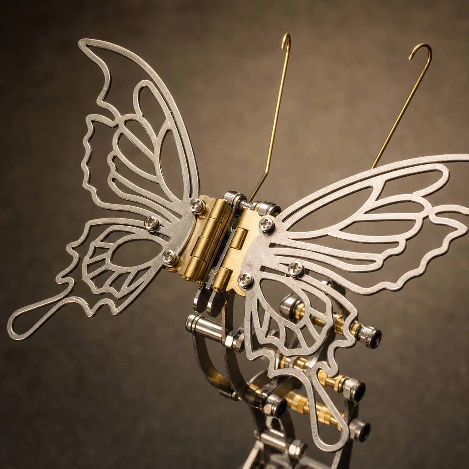 BysageCraft Mechanical Butterfly Metal Kinetic Sculpture for Interactive Desktop Display 12